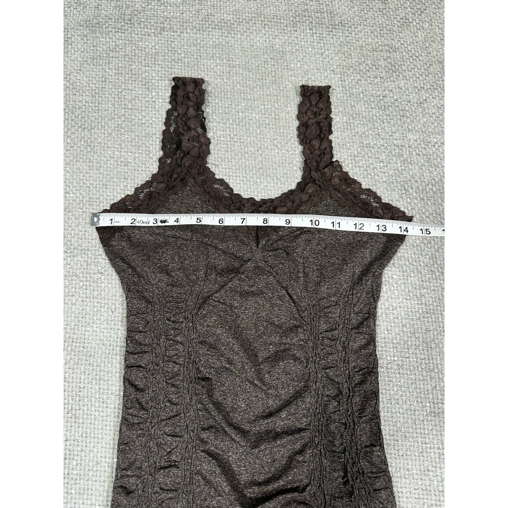 M Rena Cami Womens O/S Tank Top Lace Trim Coquette Bella Swan Y2K Made in USA - Picture 4 of 8